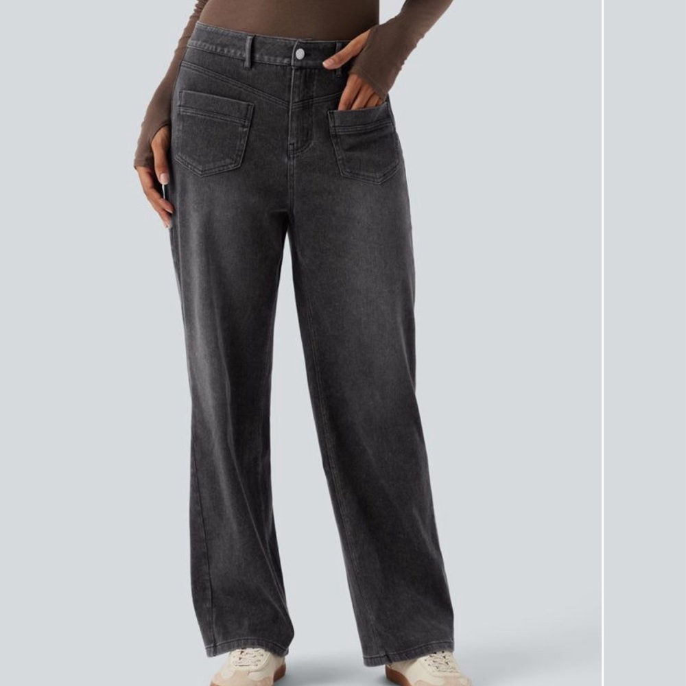 Halara Flex Mid Rise Straight Leg Jeans